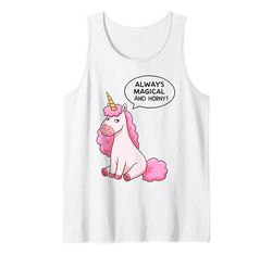 Umorismo per adulti con unicorno sempre magico e arrapato Canotta