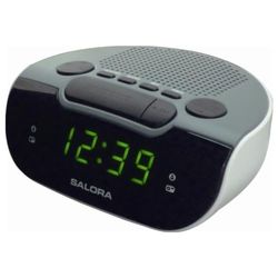Salora CR612 - Despertador (LED, cinzento, branco, digital)