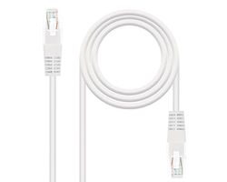 Cable de red - latiguillo RJ45 Cat.5e UTP, AWG24, 2m, blanco, ideal para conexiones de red rápida y estable.*