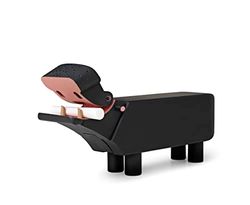 Kay Bojesen Figurki hipopotam 12,5 cm drewniane figurki farba tablicowa lakierowana, czarna