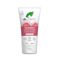 Dr Organic Guava Exfoliating Face Wash, Vitamin C, Brightening, Mens, Womens, Natural, Vegan, Cruelty-Free, Paraben & SLS-Free, Organic, 150ml, Packaging may vary