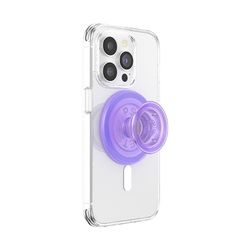 PopSockets: PopGrip Round per Magsafe - Anello Adattatore per MagSafe Incluso - Supporto e Impugnatura per Telefoni Cellulari e Custodia con un Top Intercambiabile - Translucent Lavender