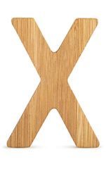 kleine foot ABC letters van duurzame bamboe, combineerbaar met andere letters als decoratie of deurplaat