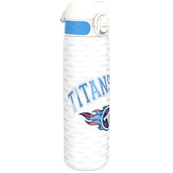 ion8 NFL Titans Botella Agua Inox Ligero, 600ml, Sin Aislamiento, a Prueba de Fugas, Fácil de Abrir, Aptas para Lavavajillas, Cerradura Segura, Fácil de Limpiar, Diseño en Relieve