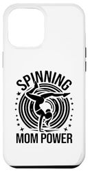 Carcasa para iPhone 15 Plus Soporte de mano Spinning Mom Power Cartwheel para gimnastas y gimnasia