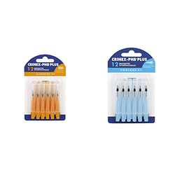 CRINEX - Phb Plus Ultrafine Gf - Brossette Dentaire - Fibres en Tynex - Orange - 12 Brossettes par Unité & Phb Plus Conique Gf - Brossette Dentaire - Fibres en Tynex - Bleu - 12 Brossettes par Unité
