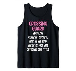 Funny Crossing Guard, Guardia de cruce femenino Camiseta sin Mangas