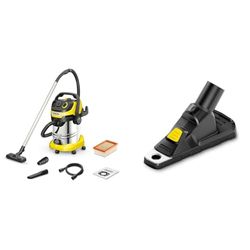 Kärcher Bundle 1.628-378.0, WD 6 P Premium Wet & Dry Vacuum Cleaner, Yellow, 1300 W, 30 liters Drill dust Collector, 1 Piece, 2.863-234.0