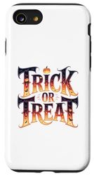 Artistic Glowing Trick or' Treat Halloween Typography Case for iPhone SE (2020) / 7/8