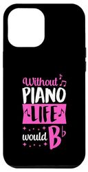 Custodia per iPhone 14 Plus Senza Piano Life would B Flat Funny Piano Pun