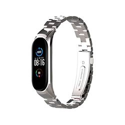 COOL SMARTPHONES & TABLETS ACCESSORIES Bracelet pour Xiaomi Mi Band 5 / Mi Band 6 / Amazfit Band 5 Steel Argenté Standard