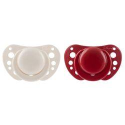 Chicco PhysioForma Succhietto Air Rouge Tétine en Silicone, Anatomique et Fonctionnelle, Favorise la Respiration Physiologique, Rouge, 2 Pièces