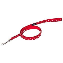 Wouapy Wouapy Star Lead voor hond, Rode riem in 20 mm breedte en 1 meter lengte