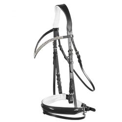 HORZE, bridon Anatomique de Cheval Grayson avec Strass, Noir, F