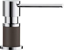 BLANCO 525815 Dispensador de líquido para lavavajillas Lato-café/cromo-525815, Café/Cromo, 314