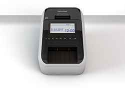 Brother QL820NWBC Stampante per Etichette con Rete Cablata, Wi-Fi, Bluetooth, Compatibilità Airprint e MFi, Stampa a Due Colori Rosso e Nero
