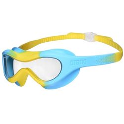 arena Spider Kids Masker, anti-condens, zwembril met grote lenzen, medium donkere glazen voor elke omgeving, uv-bescherming, zelfinstellende neusbrug, nauwsluitend