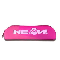 Ne.On Milano Siliconen pennenetui - praktisch driehoekig design - zachte siliconen ultra duurzame etui voor kantoor, school & reizen (Pinkia Fluo)