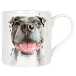 Lesser & PAVEY Staffie Mug Robert James Hull, Tea and Coffee Mugs for Hot Drinks | Fine China Printed Mugs for Kitchen & Home | Reusable Ceramic Cups for Every Occasion | Gifts for Women & Men