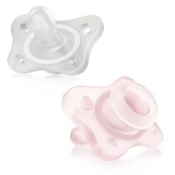 Chicco PhysioForma siliconen fopspeen, 0-2 maanden, 2 stuks, set van 0-2 maanden, roze