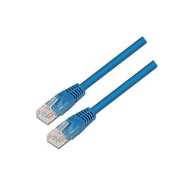 AISENS A133-0190 - Cable de Red latiguillo RJ45 (0.5 m, 10/100 Mbit/s, conmutador/Router/Módem/Panel de Conexiones/Punto de Acceso/Campos de Conexión) Color Azul