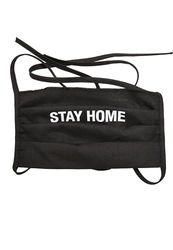 Mister Tee Stay Home Face masker voor alle dagen, zwart, eenheidsmaat uniseks, Zwart, Eén maat