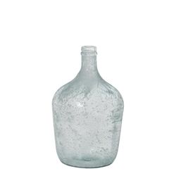 Alexandra House Living Vaas van gerecycled glas, wit, 18 x 30 cm, 4 l