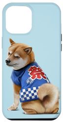 Custodia per iPhone 15 Plus Shiba Dog Wear tradizionale giapponese Happi cappotto per festival