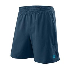 Wilson Homme Short, POWER TWIN 7 SHORT, Polyester, Bleu (Majolica Blue), Taille XXL, WRA778903XX