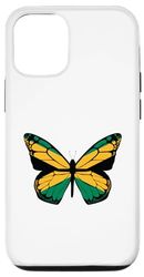 Coque pour iPhone 15 Papillon vert et orange