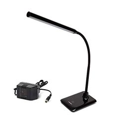 Velamp Slim: 6W LED-Bureaulamp, Zwart. Touch Schakelaar