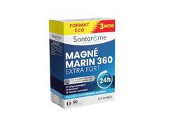 Santarome - MAGNESIUM MARIN 360 - Extra Fort - 3 mois - Stress, Fatigue, Nervosité - Vitamine B6-90 comprimés