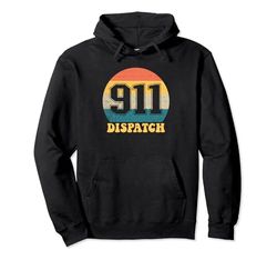 911 Despacho Retro Sunset Despacho de Emergencia 911 Sudadera con Capucha