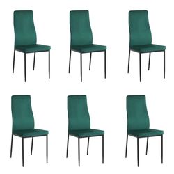 Tomasucci Wink Design zestaw 6 krzeseł welurowych Boston Green