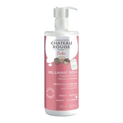 LABORATOIRE CHÂTEAU ROUGE - Gel Lavant Bébé 2-en-1 Corps & Cheveux - 98% Naturel - Hypoallergénique, Sans Savon - Fabriqué en France - Flacon Pompe 500 ml