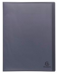 Exacompta - Ref 78521E - Box of 20 Opak recycled display cases - 20 grained pockets - 40 sheets - for A4 format - soft cover in polypropylene 4/10th semi-opaque - black