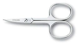 3 Claveles 12076 - Forbici per unghie, curve, 3.5"