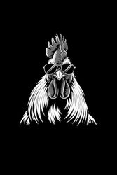Cool Rooster Notebook – Funny Chicken Journal with Sunglasses – 100 Lined Pages – Farm Animal Gift Idea for Men, Women, Teens & Chicken Lovers