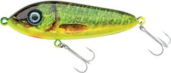 Abu Garcia Svartzonker Mcjerk Jerkbait-typ hårt drag för fiske efter köttfiske, gädda, abborre och gädda - mycket realistisk handmålning