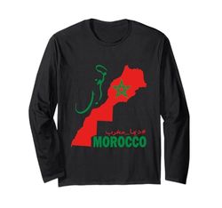 bandiera, di, marocco, dima maghreb, mappa, di, marocco Maglia a Manica