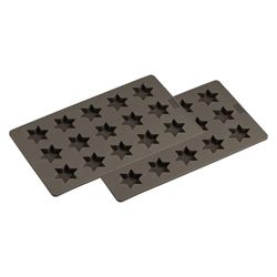 Lurch 565020 FlexiForm - Juego de 2 estrellas de canela, 2 moldes para galletas de 17 x 30 cm, color marrón