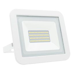 Brightium Proiettore LED piatto bianco 30 W freddo, ideale per presentazioni, home theater e ambiente di spazio.