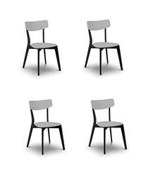 Julian Bowen Lot de 4 chaises de Salle à Manger CASA Gris/Noir, Taille Unique