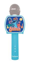 Lexibook, Disney Stitch, Micrófono Bluetooth con función de Cambio de Voz, Altavoz Incorporado, Soporte para teléfono Incluido, Color Blue, Talla única (MIC240D)