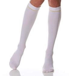 SCUDOTEX Mi-Bas Médical Anti-Thrombose à Compression Décroissante 18-24 Hg mm Longueur Long Couleur Blanche Taille 3