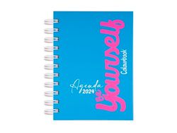 Colourbook Glow - dzienny kalendarz 2024, metalowa spirala, Yourself