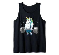 Unicorno sollevamento pesi fitness palestra Deadlift divertente regalo Canotta