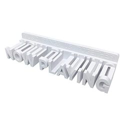 WPESI Now Playing Vinyl Record Stand, Wall Mount Display for Albums - Hanging Record Storage Holder (White)