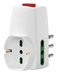 Vimar 0p00331.b Bloc d'alimentation Universel, S17, 2P17/11, Interrupteur Blanc