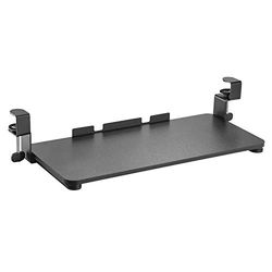 Maclean MC-839 Keyboard Sliding Platform | Under Desk Drawer for Keyboard and Mouse | Clamp On Keyboard Tray | Ergonomic Workstation Solution | Pull-Out Tray | Easy Assembly